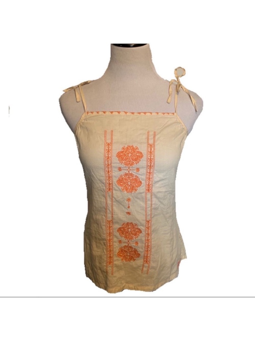 O’Neill Embroidered Boho Halter Top Sz M